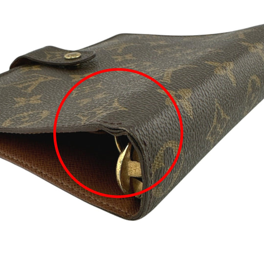 LOUIS VUITTON Notebook cover R20004 Monogram canvas Brown System notebook cover Monogram Agenda MM mens(Unisex) Used Authentic