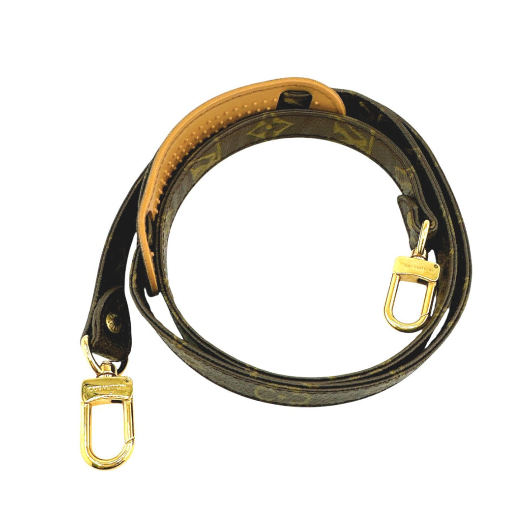 LOUIS VUITTON Shoulder strap J75011 Monogram canvas Brown strap Monogram With shoulder rest mens(Unisex) Used Authentic