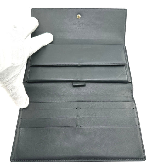 LOUIS VUITTON Tri-fold wallet M65102 Monogram mat Noir Tri-fold wallet Monogram Porfeuil unisex(Unisex) Used Authentic