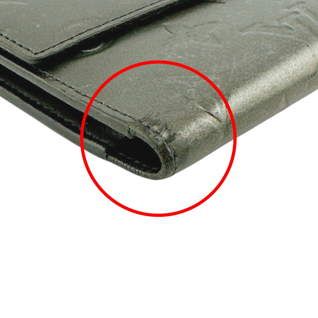 LOUIS VUITTON Tri-fold wallet M65102 Monogram mat Noir Tri-fold wallet Monogram Porfeuil unisex(Unisex) Used Authentic