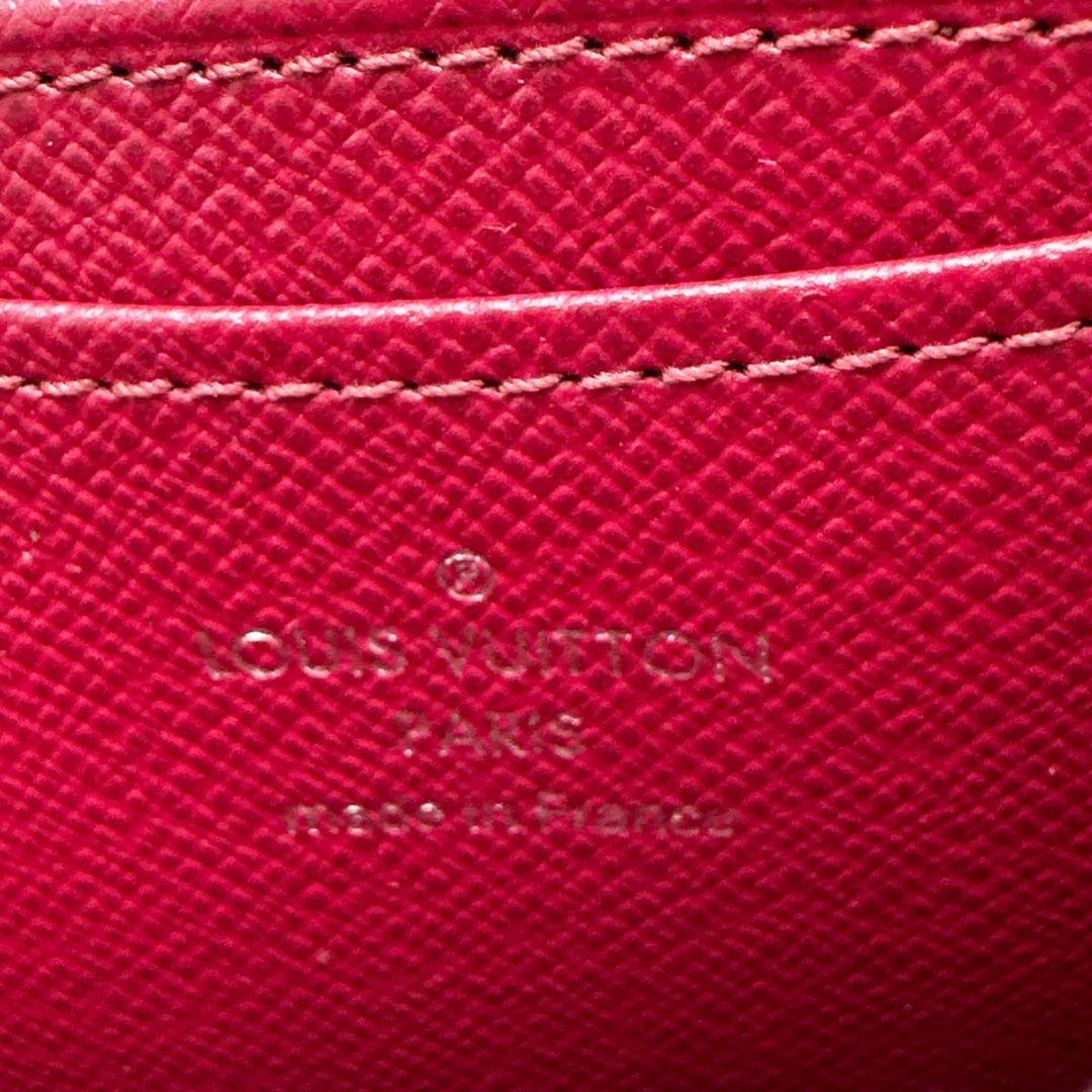 LOUIS VUITTON Coin case M60383 Epi Leather Red Coin case Epi Zip around purse Women Used Authentic