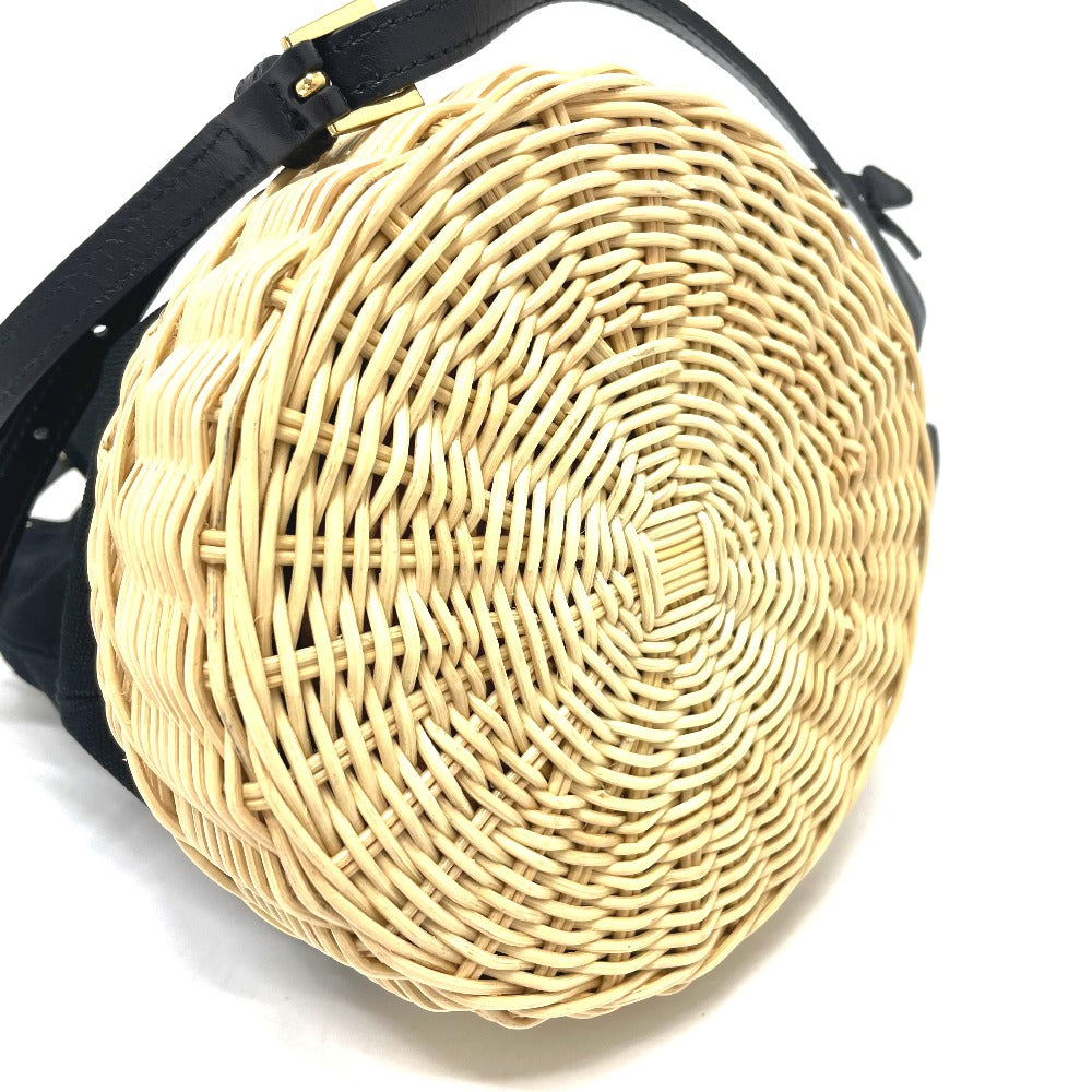 PRADA Handbag 1BE040 Canvas / leather black Triangle logo Basket bag