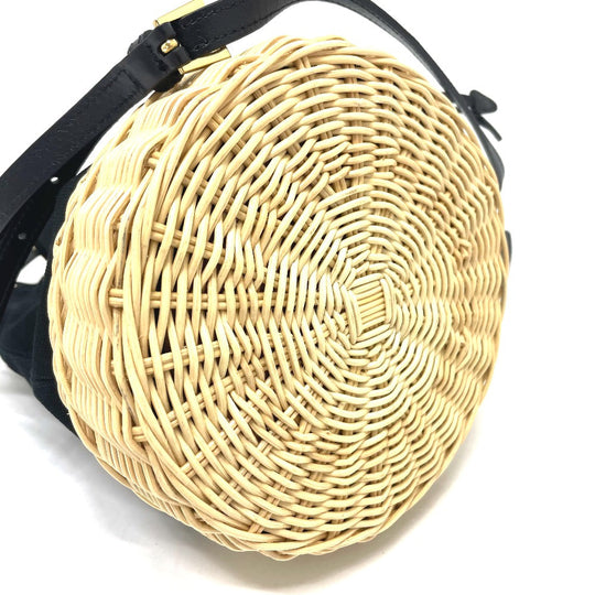 PRADA Handbag 1BE040 Canvas / leather black Triangle logo Basket bag