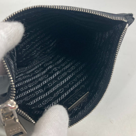 PRADA Pouch 2M1214 Nylon black Makeup pouch Cosmetics Pouch Skull skull unisex(Unisex) Used Authentic