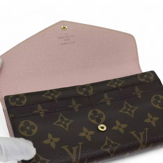 Louis Vuitton Monogram Sarah Wallet Rose Ballerine Long Pink Women
