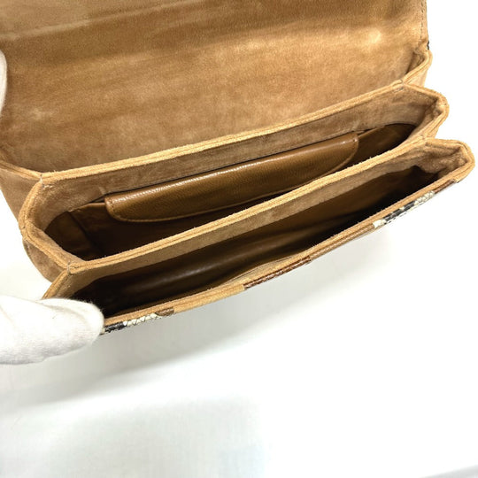 PRADA Shoulder Bag 1BD009 suede Brown logo