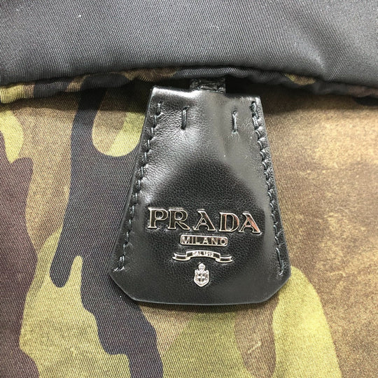 PRADA Handbag B1959 Nylon khaki Camouflage camouflage Women Used Authentic