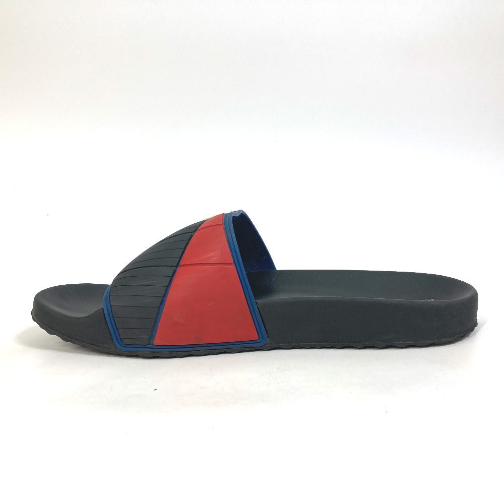PRADA Sandals 4X3204 rubber black pool sandals flat sandals shoes logo mens 8 Used Authentic