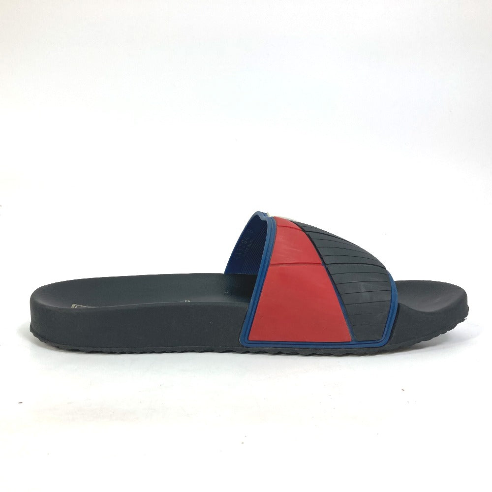 PRADA Sandals 4X3204 rubber black pool sandals flat sandals shoes logo mens 8 Used Authentic
