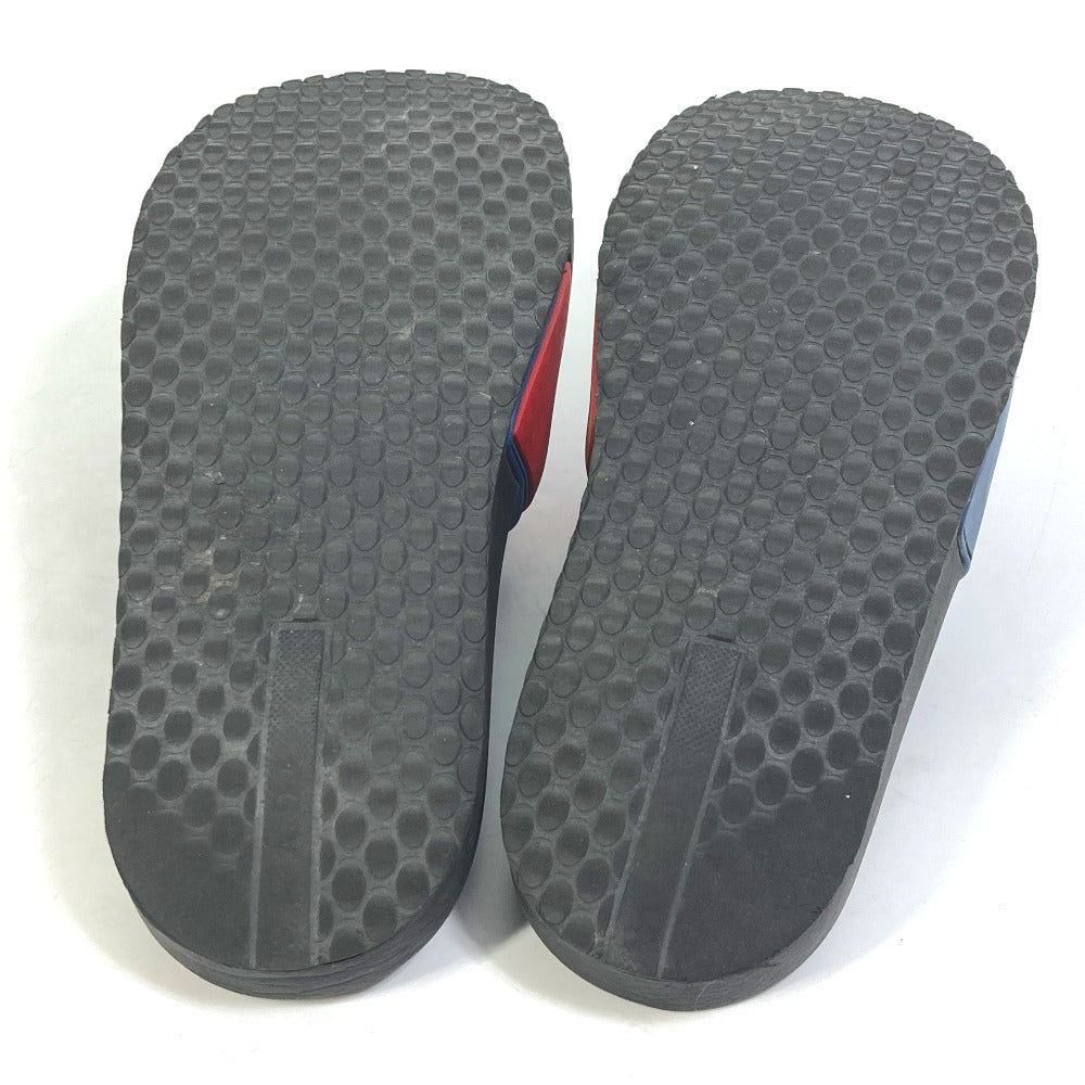 PRADA Sandals 4X3204 rubber black pool sandals flat sandals shoes logo mens 8 Used Authentic
