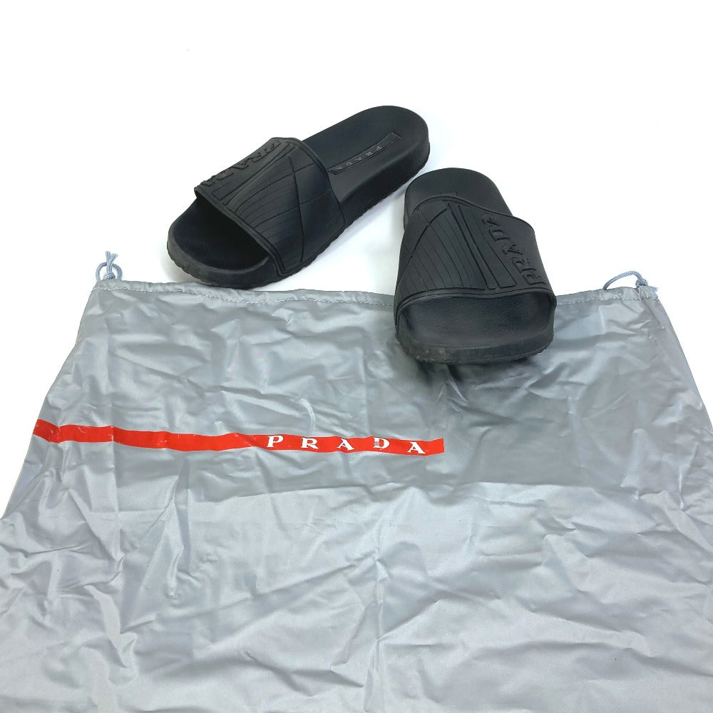 PRADA Sandals 4X3204 rubber black logo 6