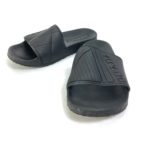 PRADA Sandals 4X3204 rubber black logo 6