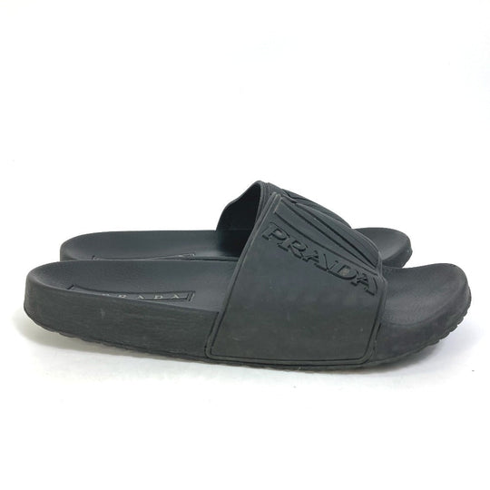 PRADA Sandals 4X3204 rubber black logo 6