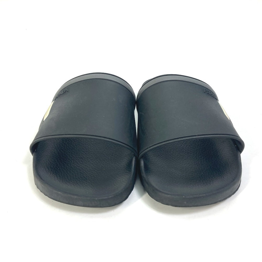 PRADA Sandals 4X3102 rubber black logo mens 7 Used Authentic