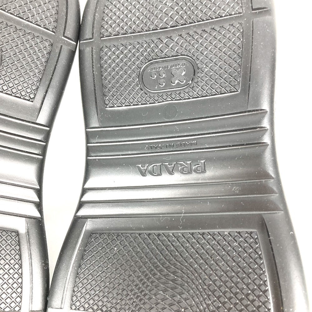 PRADA Sandals rubber black Beach sandal Triangle logo 36