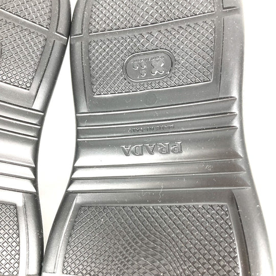 PRADA Sandals rubber black Beach sandal Triangle logo 36