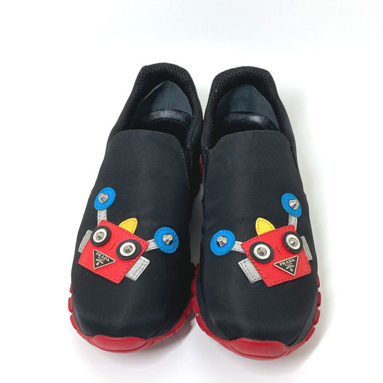 PRADA Slip-on Nylon black Shoes Sneakers robot Women 35 Used Authentic