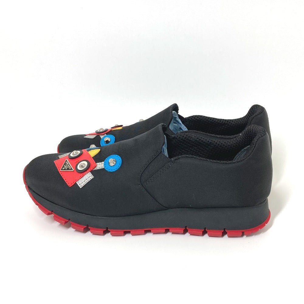 PRADA Slip-on Nylon black Shoes Sneakers robot Women 35 Used Authentic