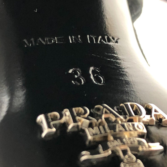 PRADA Sandals 1XP882 suede black strap Women 36 Used Authentic