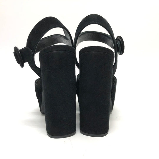 PRADA Sandals 1XP882 suede black strap Women 36 Used Authentic