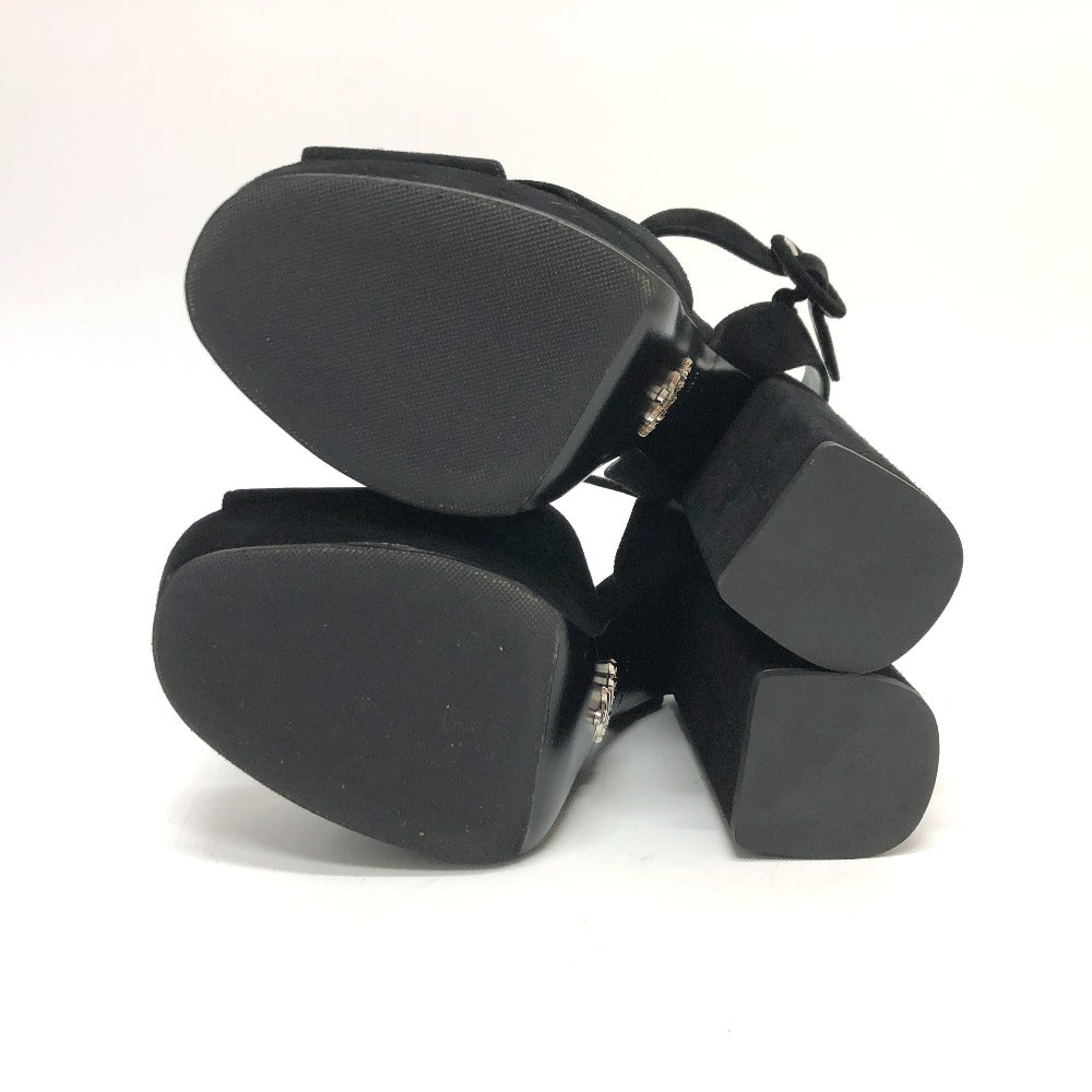 PRADA Sandals 1XP882 suede black strap Women 36 Used Authentic
