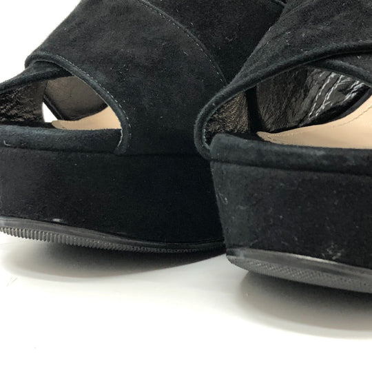 PRADA Sandals 1XP882 suede black strap Women 36 Used Authentic