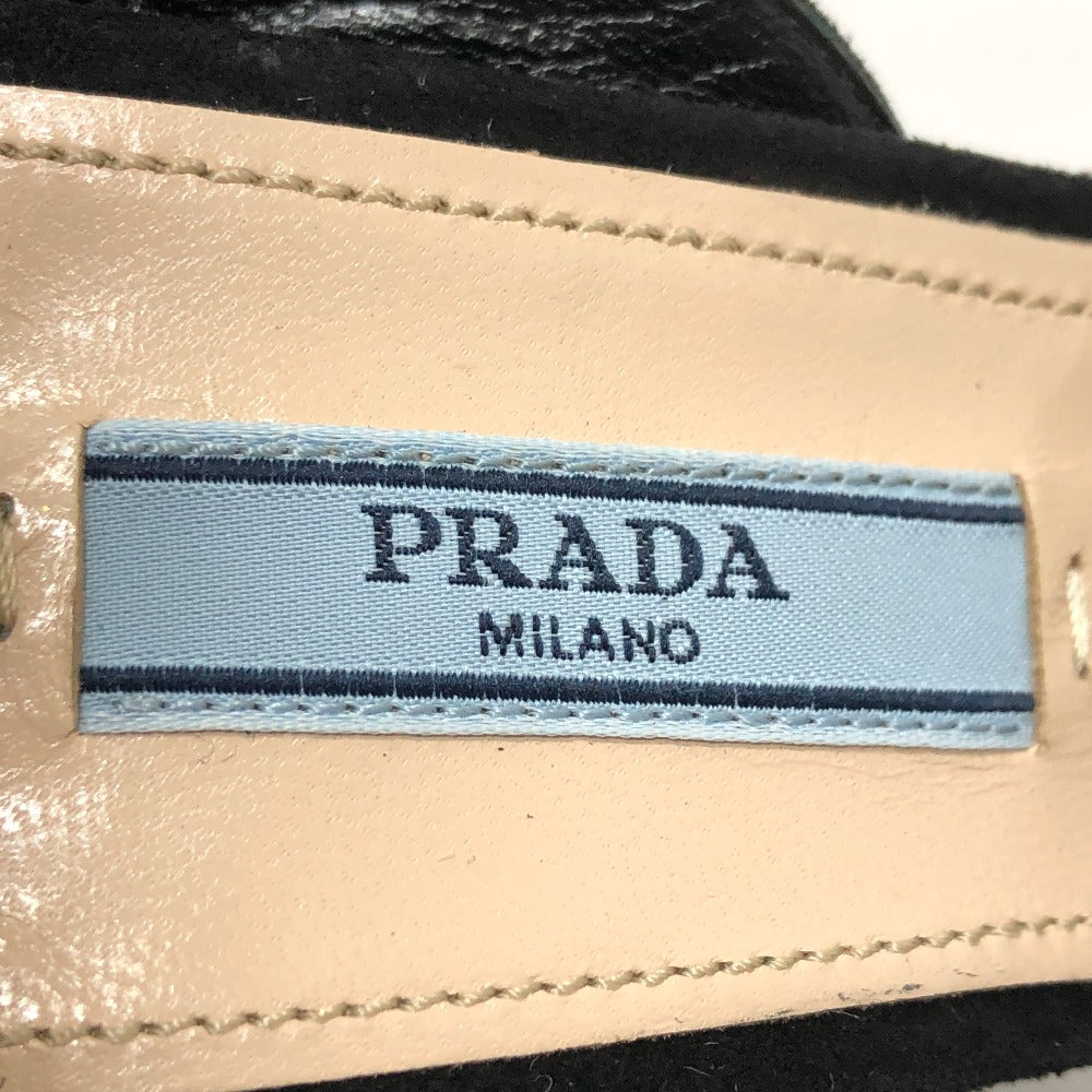 PRADA Sandals 1XP882 suede black strap Women 36 Used Authentic