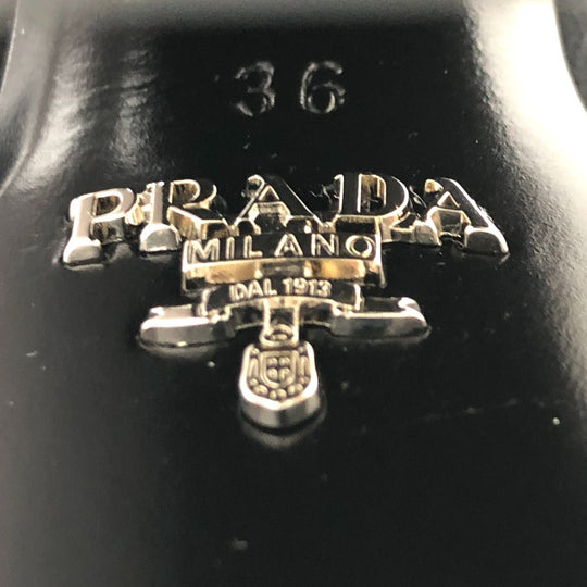 PRADA Sandals 1XP882 suede black strap Women 36 Used Authentic