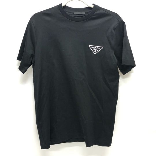 PRADA Short sleeve T-shirt UJN656 cotton black Interlock mens ‚r Used Authentic