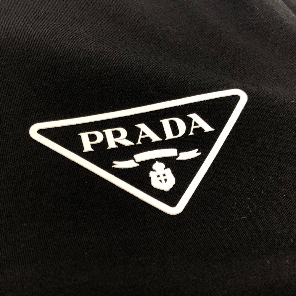 PRADA Short sleeve T-shirt UJN656 cotton black Interlock mens ‚r Used Authentic