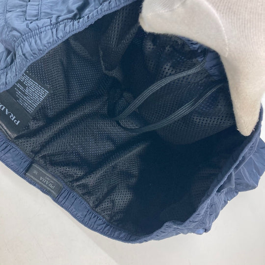 PRADA Shorts Nylon Navy Half pants shorts logo mens 50 Used Authentic