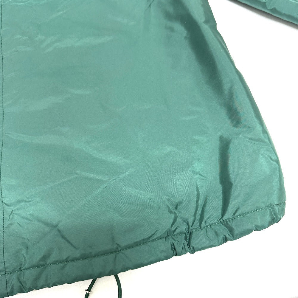 PRADA Jacket Nylon green Hoodie Long Sleeve Triangle plate with triangle logo Women 36 Used Authentic
