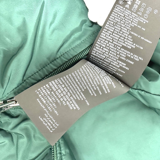 PRADA Jacket Nylon green Hoodie Long Sleeve Triangle plate with triangle logo Women 36 Used Authentic