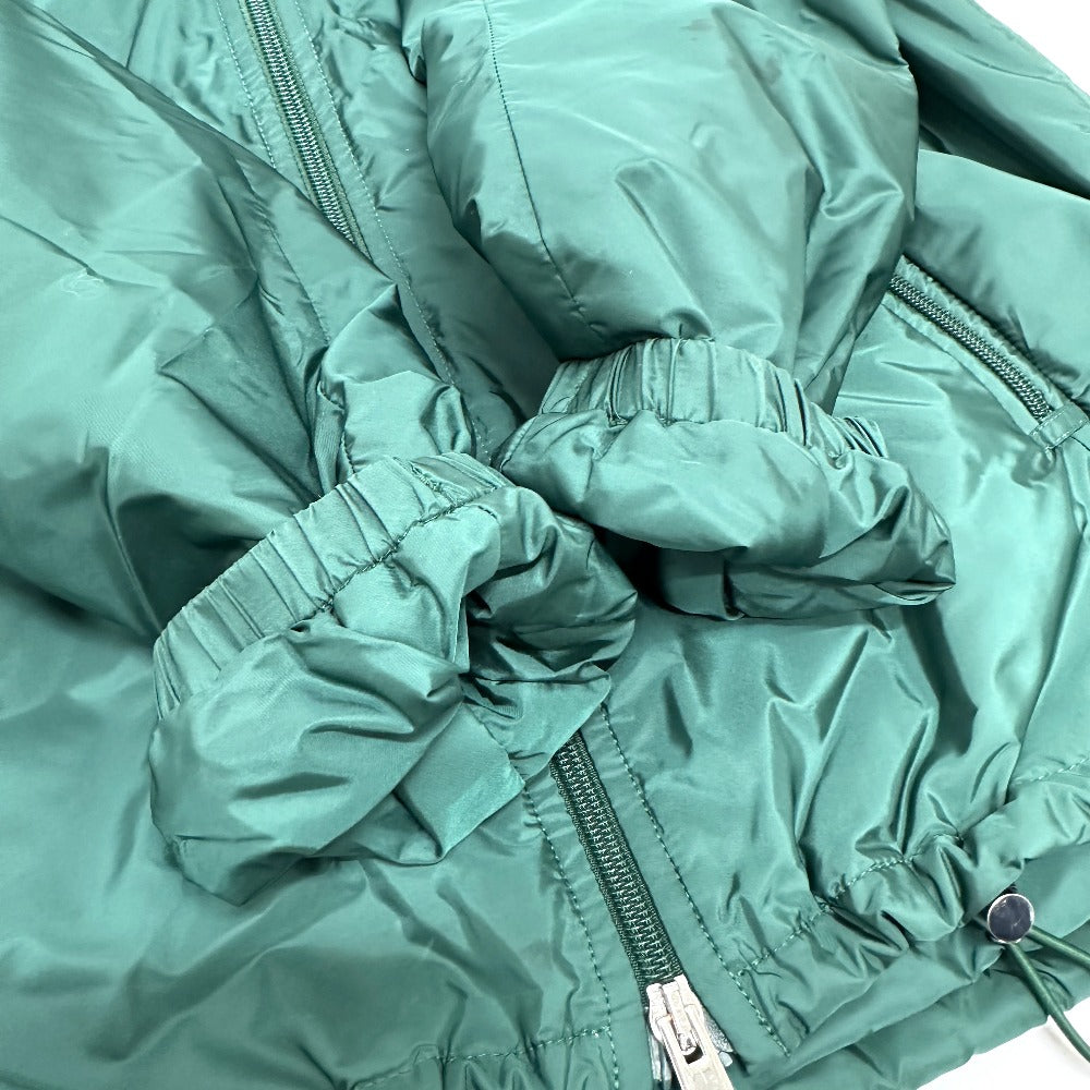 PRADA Jacket Nylon green Hoodie Long Sleeve Triangle plate with triangle logo Women 36 Used Authentic