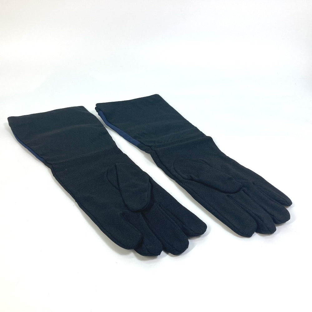 PRADA Glove 2G0980 Nylon canvas black test GUANTI logo mens 9 Used Authentic