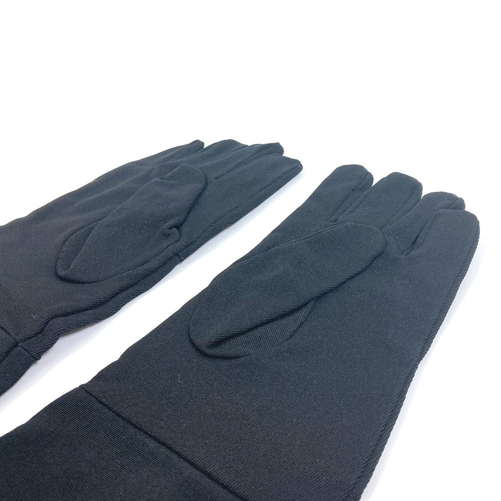 PRADA Glove 2G0980 Nylon canvas black test GUANTI logo mens 9 Used Authentic