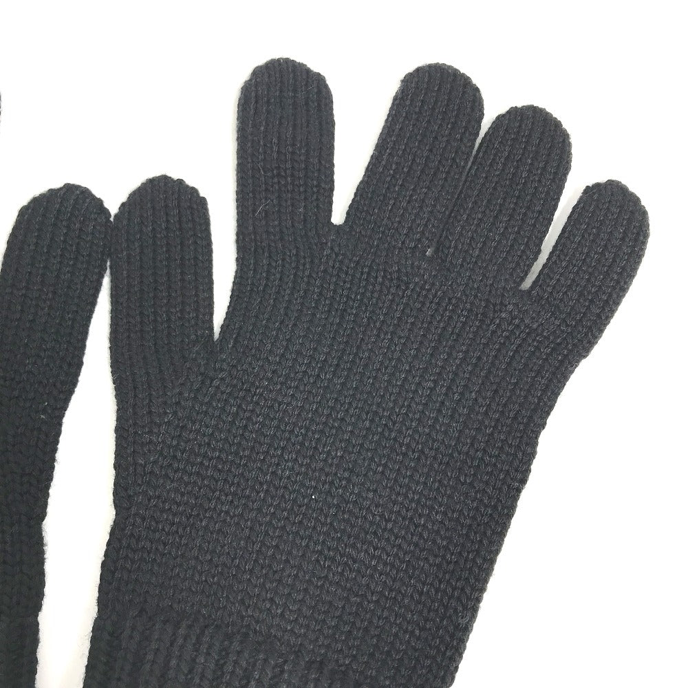 PRADA gloves wool black Glove key key design Women L Used Authentic