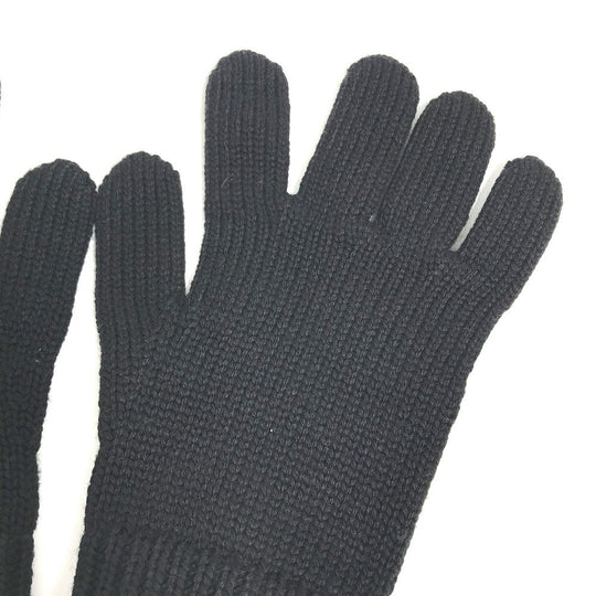 PRADA gloves wool black Glove key key design Women L Used Authentic