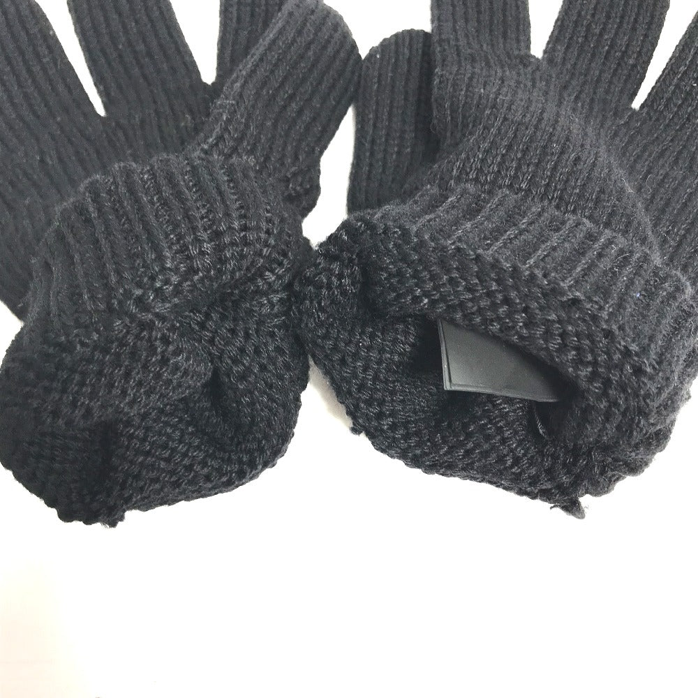 PRADA gloves wool black Glove key key design Women L Used Authentic