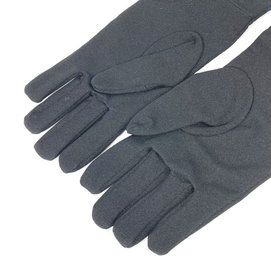 PRADA Glove Nylon, Rayon black logo long Women 7.5 Used Authentic