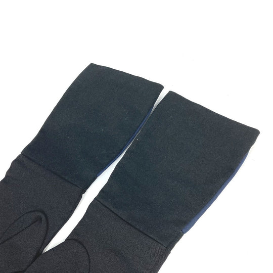 PRADA Glove Nylon, Rayon black logo long Women 7.5 Used Authentic