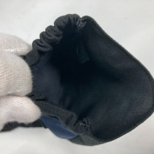 PRADA Glove Nylon, Rayon black logo long Women 7.5 Used Authentic