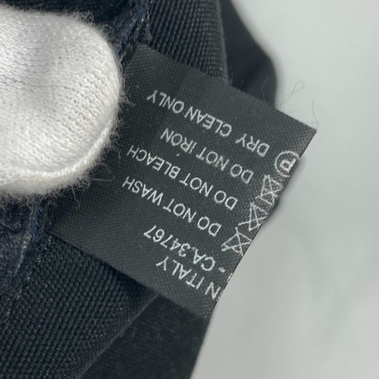 PRADA Glove Nylon, Rayon black logo long Women 7.5 Used Authentic