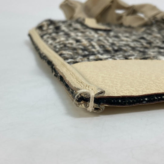 PRADA Handbag B11268 Tweed, Leather beige Triangle logo plate