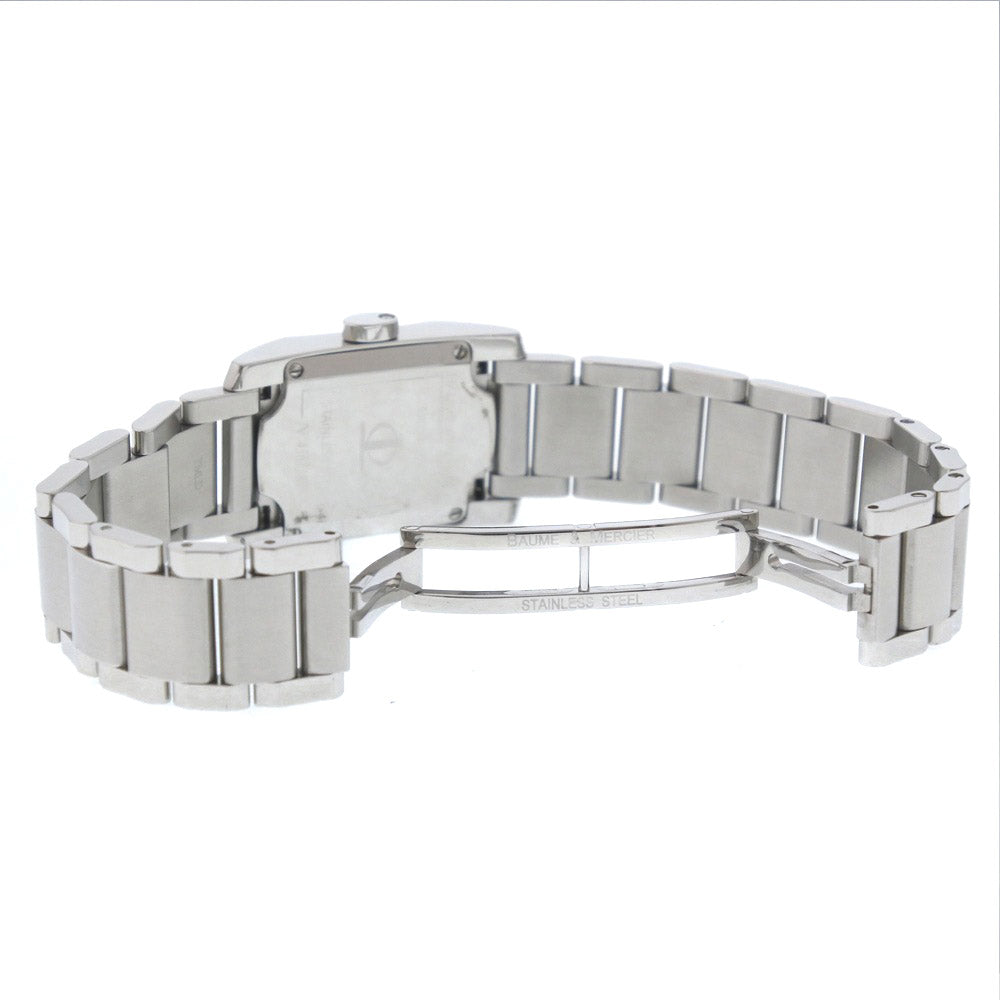 Baume & Mercier Watches Quartz Stainless Steel Silver Diamond Bezel Diamant Women Used Authentic