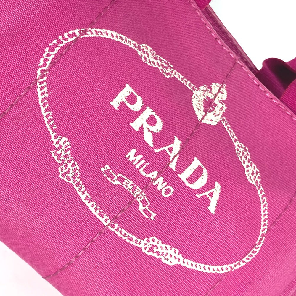 PRADA Tote Bag canvas pink Canapa Women Used Authentic