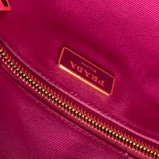 PRADA Tote Bag canvas pink Canapa Women Used Authentic