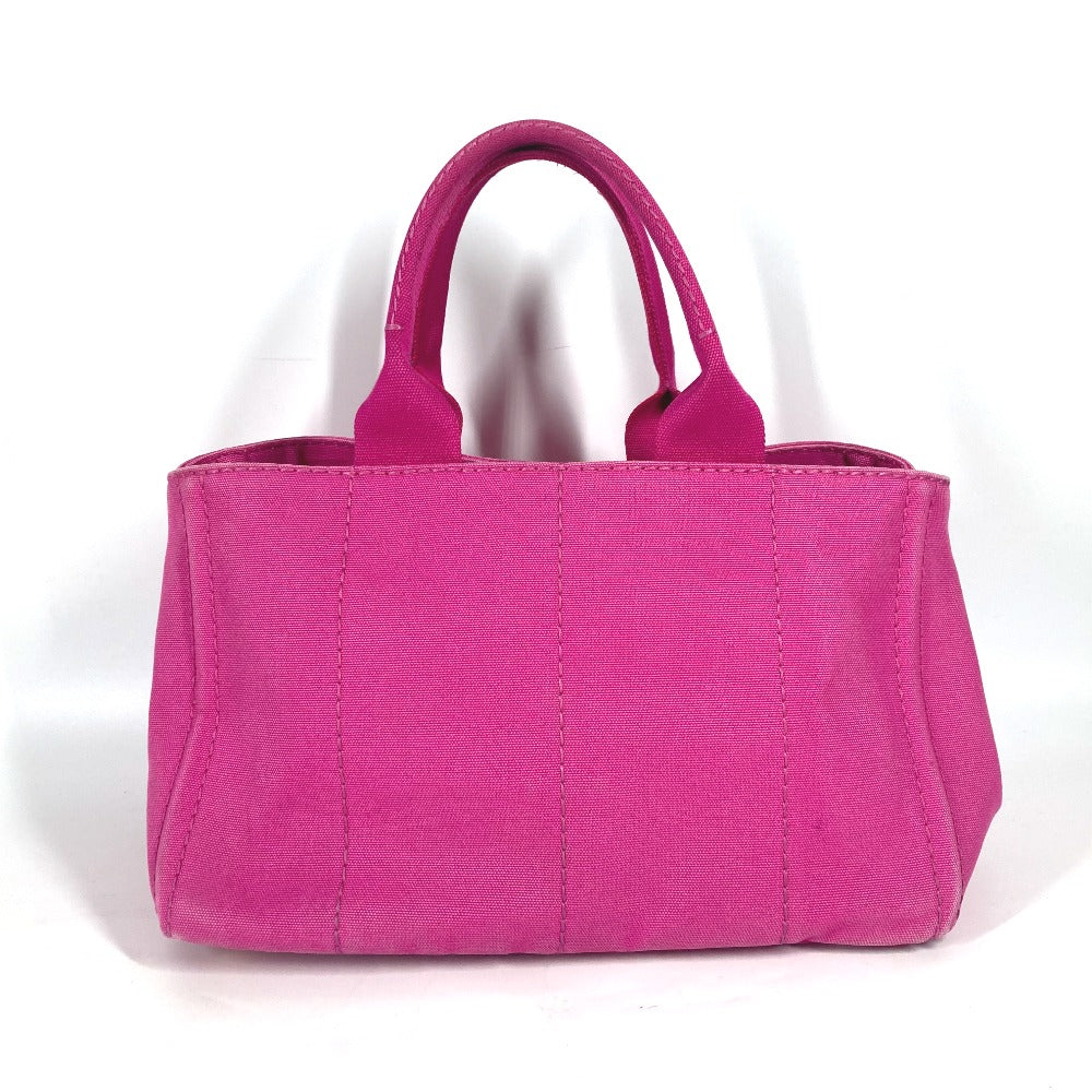 PRADA Tote Bag canvas pink Canapa Women Used Authentic