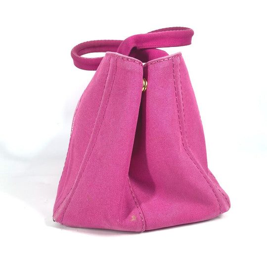 PRADA Tote Bag canvas pink Canapa Women Used Authentic