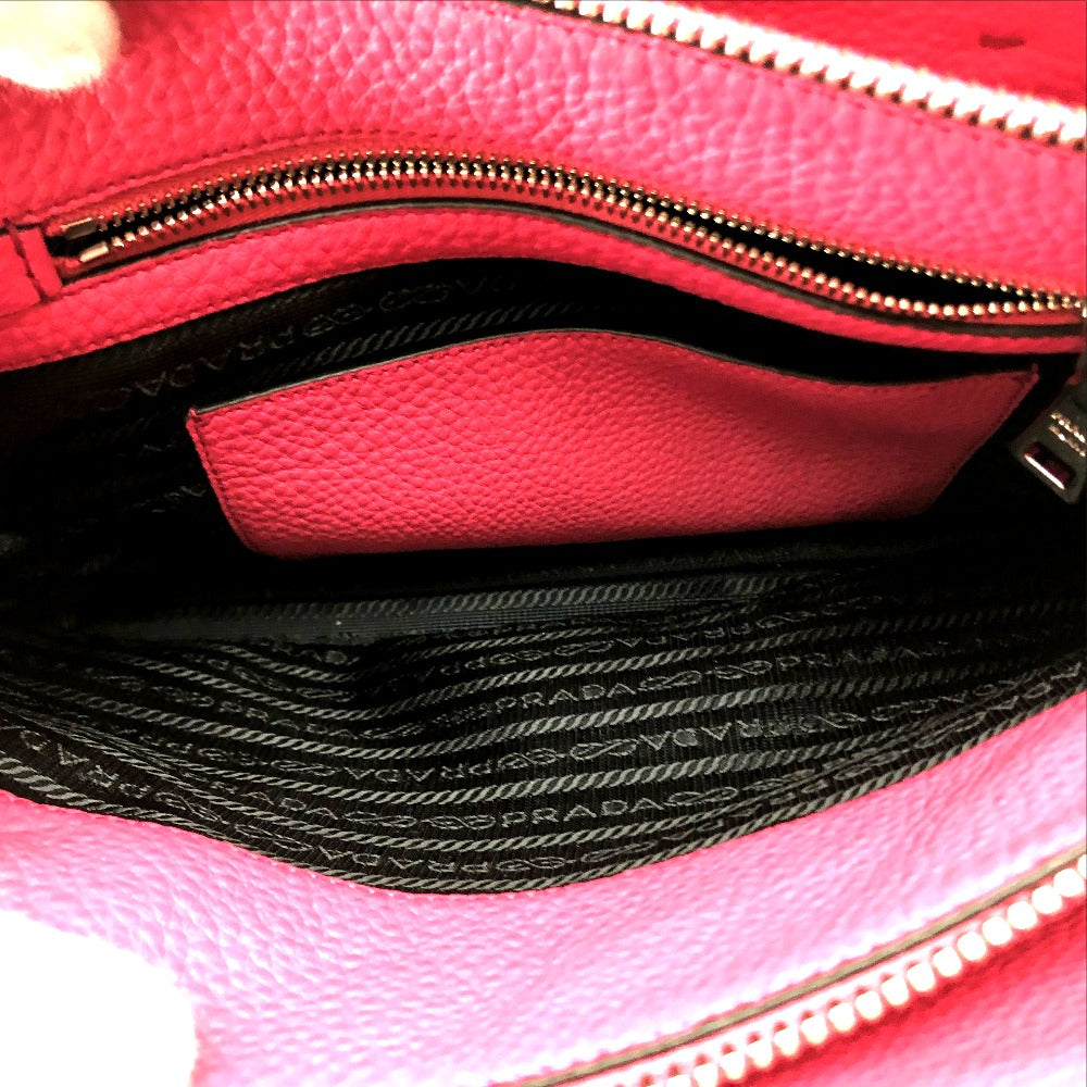 PRADA Handbag BN2853 leather pink Viterodino Women Used Authentic